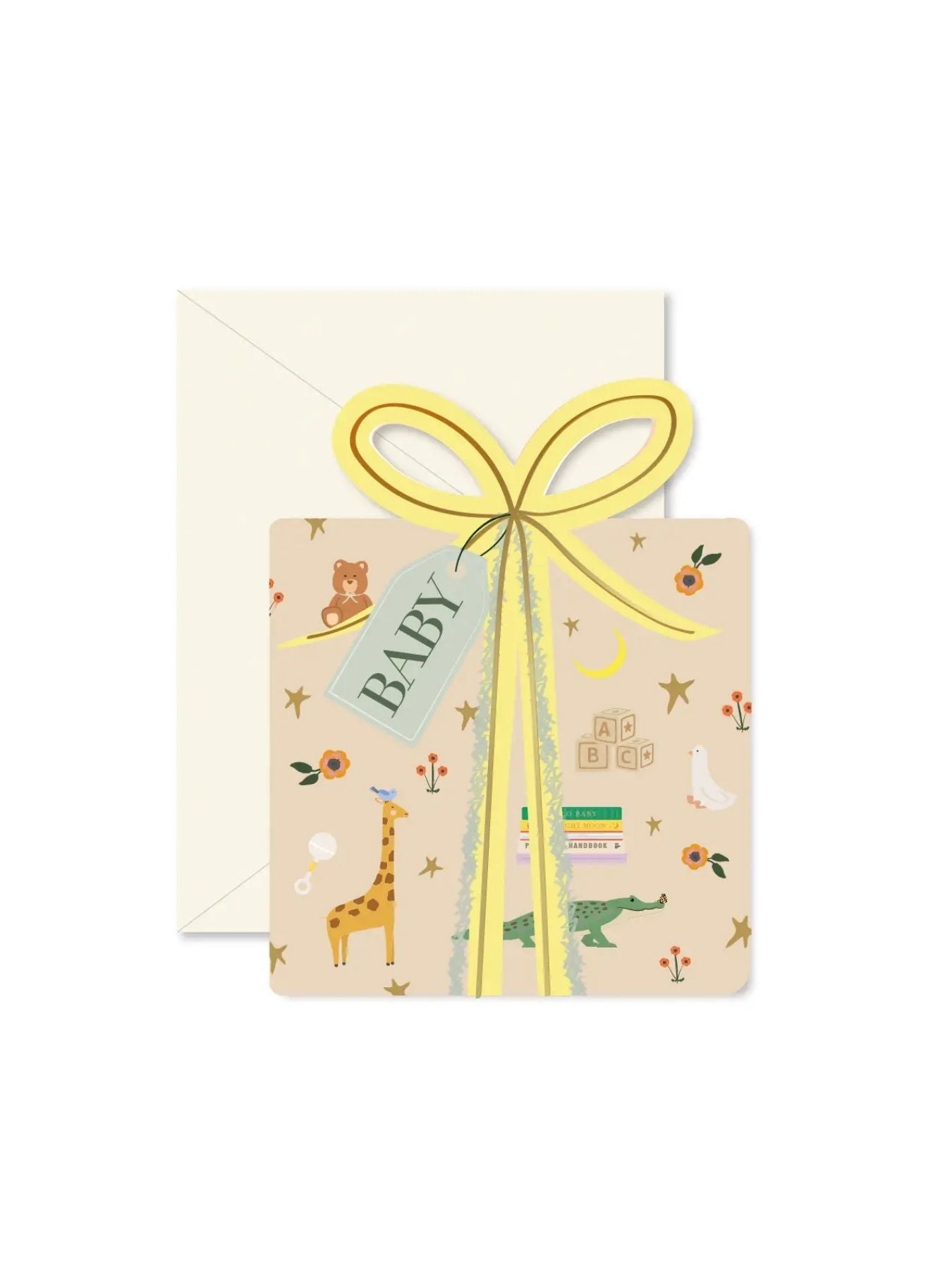Baby gift greeting for baby shower and new baby