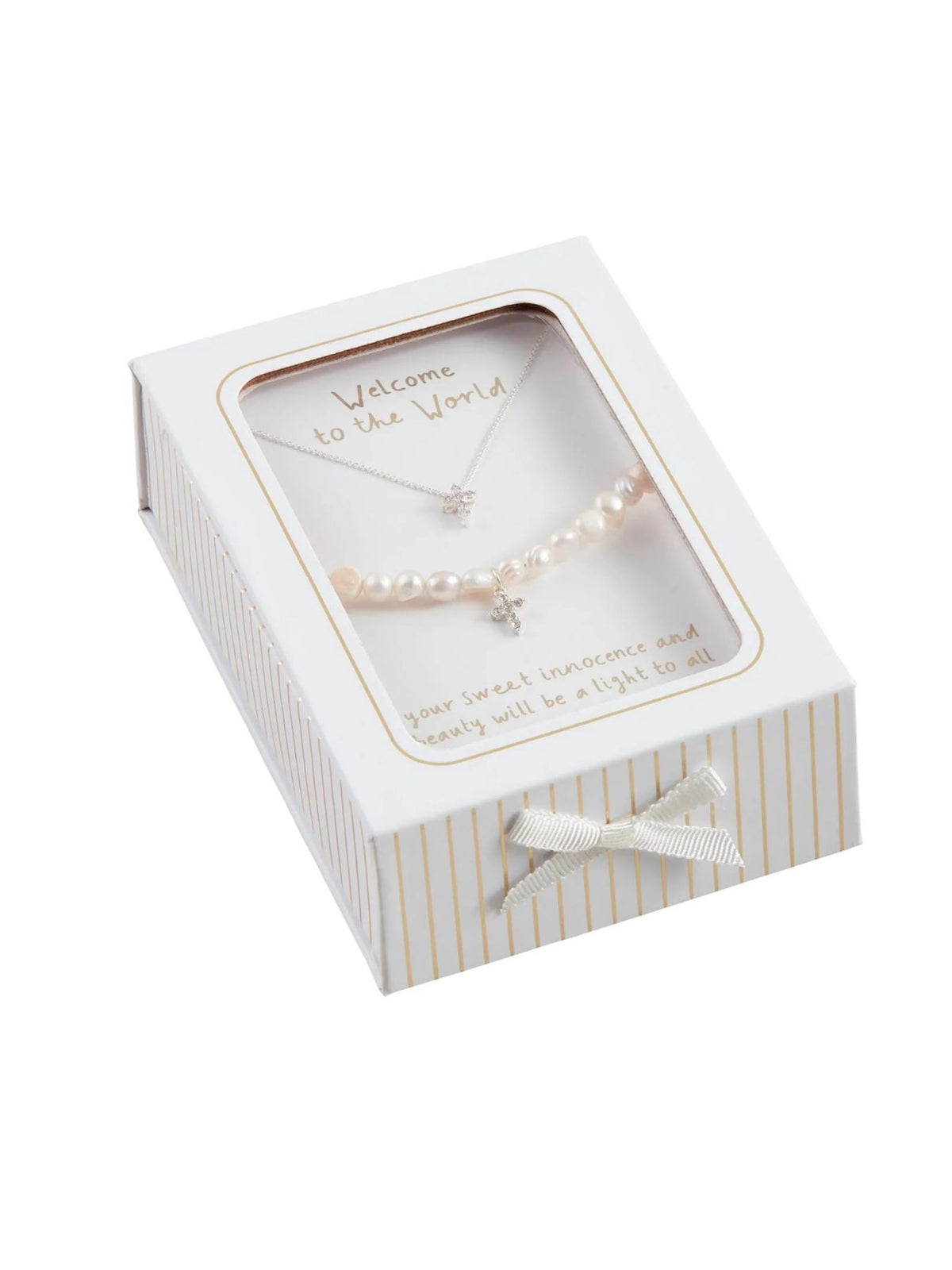 Cross Jewelry gift box set on a white background