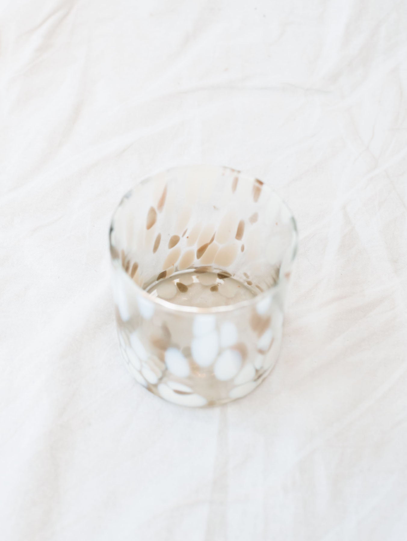 Top view of the speckled straight sided jar