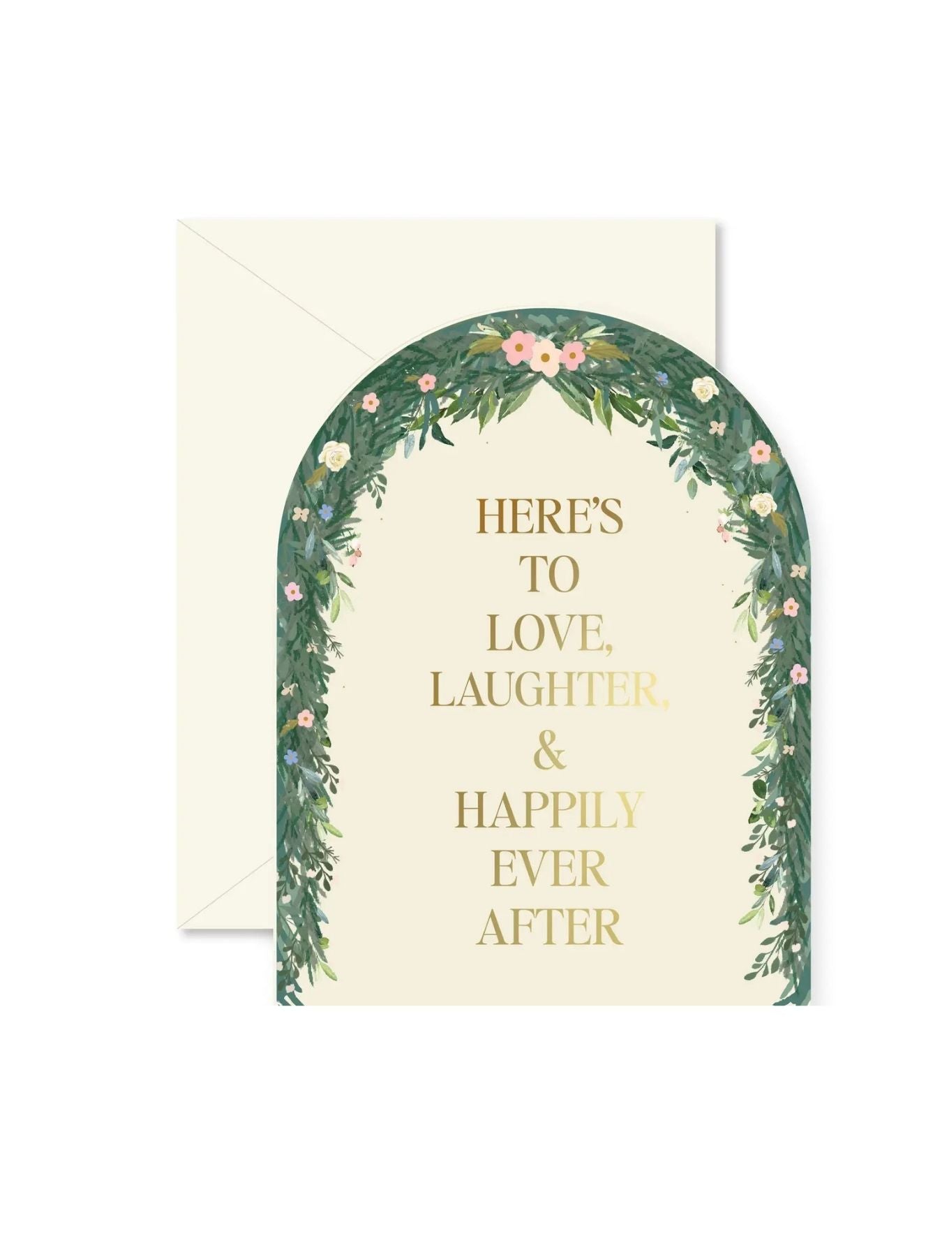 Wedding Card with floral arch greeting card