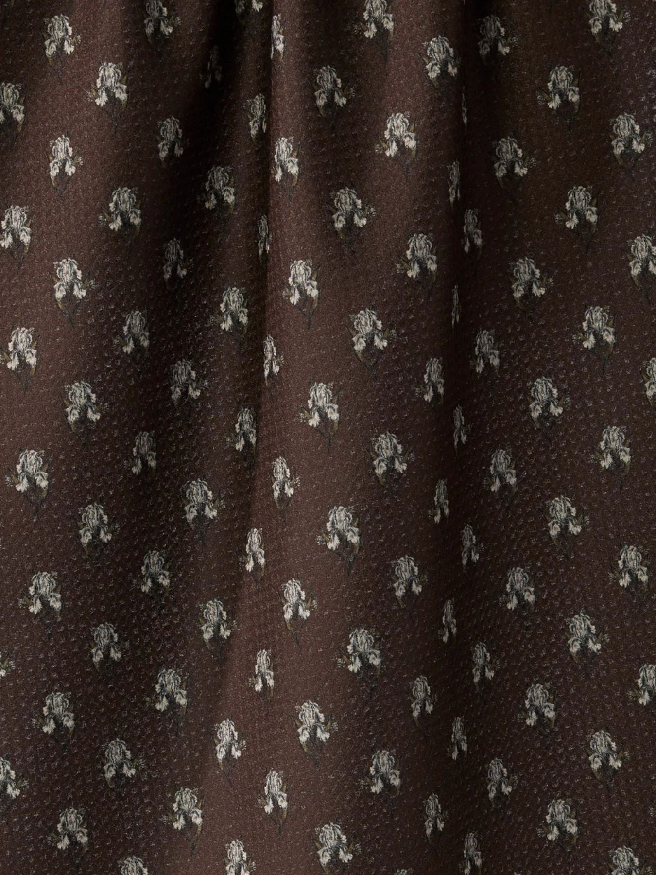 Brown Tea Towel owes light flower details 