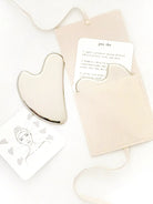 Gua sha can be used on the face to improve circulation, reduce puffiness, and potentially enhance skin elasticity. It may also promote lymphatic drainage which can help reduce swelling and fluid buildup. Stainless Steel.