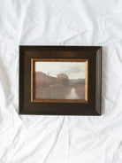A tranquil landscape artwork featuring a winding stream flowing through a peaceful autumn marsh. Soft earthy tones, atmospheric skies, and painterly details capture the quiet beauty of the countryside, creating a timeless accent for any space.
