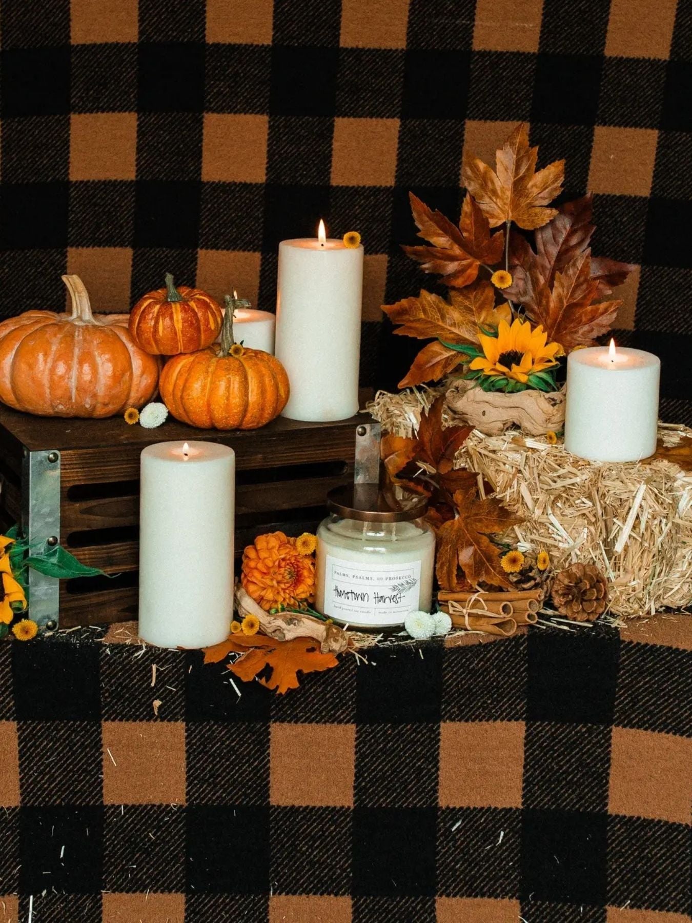 Relive crisp autumn afternoons with our Hometown Harvest Soy Candle. Notes of maple, cinnamon, and cedar evoke warm nostalgia. Shop the ultimate fall scent today!