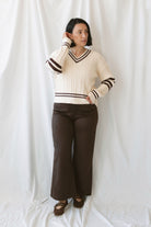 Mojave Coffee Bean brown suede finish wide leg pants with an elevated full-length silhouette.