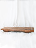 Top view of the acacia wood butcher block cutting/serving board.