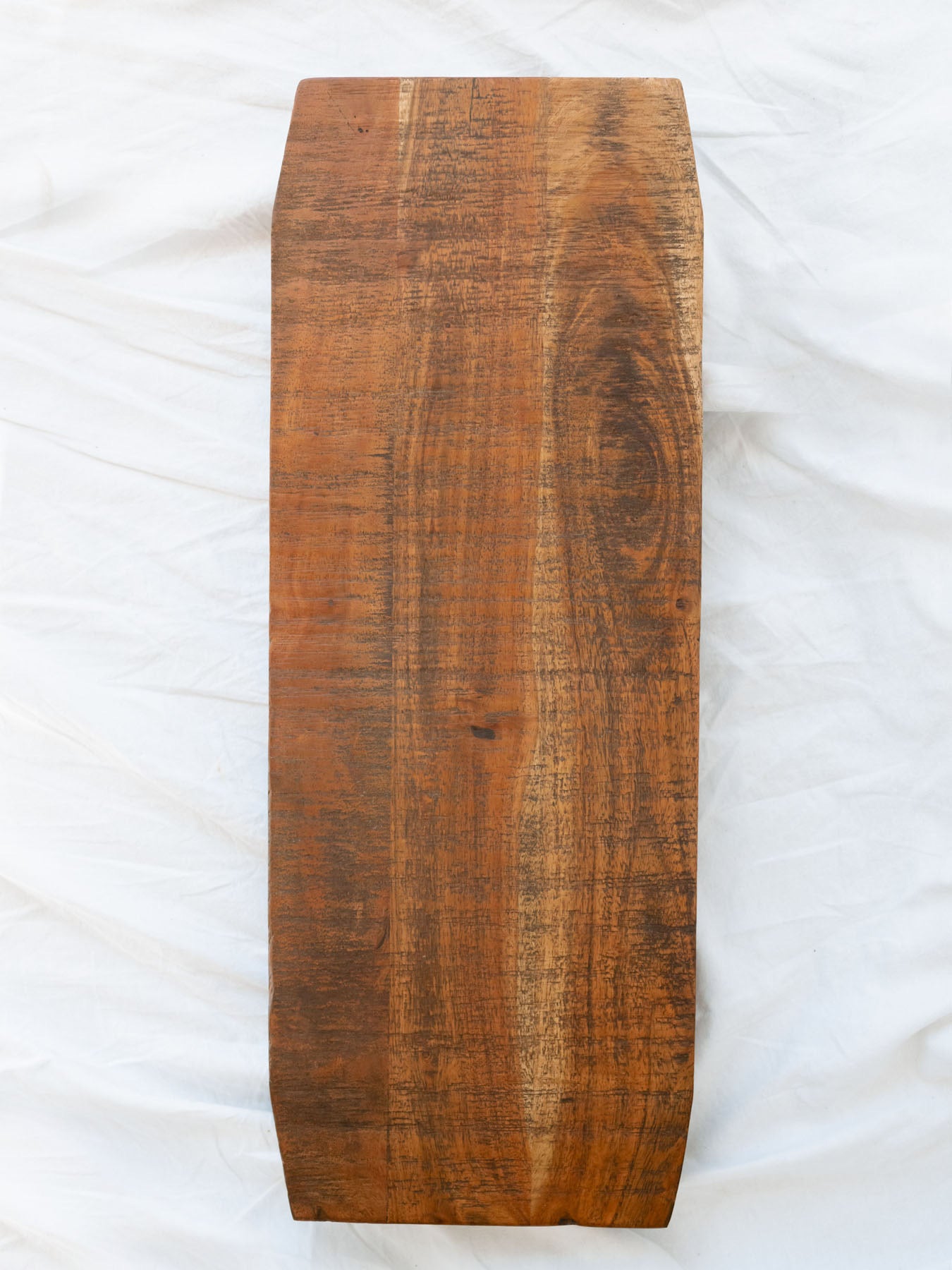 Top view of the acacia wood butcher block cutting/serving board.